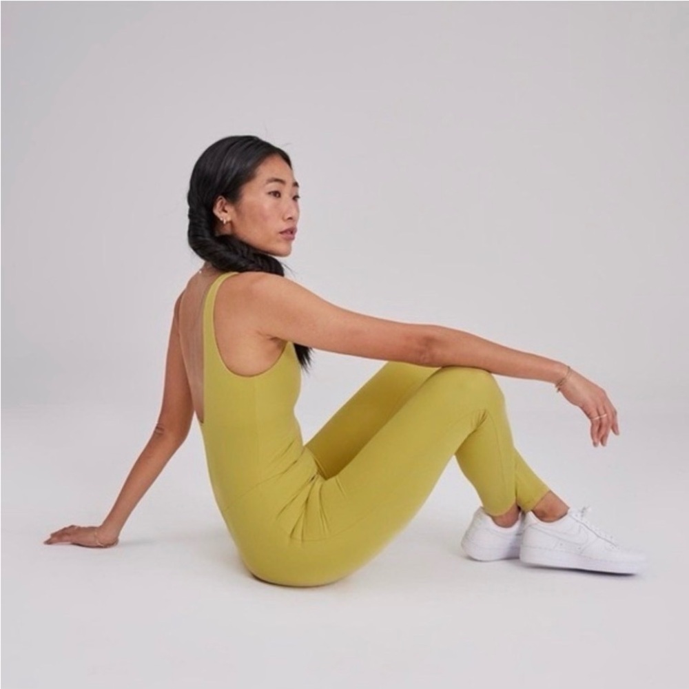 Girlfriend Collective Yellow Shapewear Bodysuit